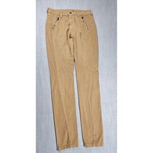 Mob Women's Cargo Pants Tan Color‎ Size 40 Zipper Pockets